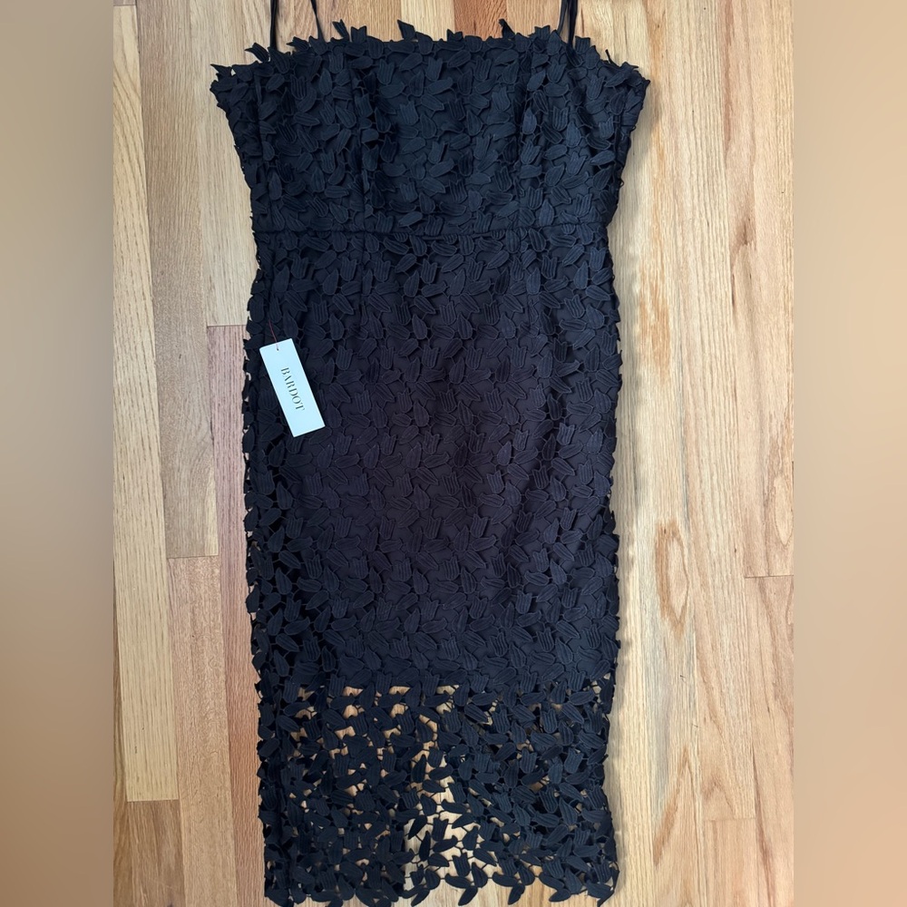 Bardot Elegant Black Lace Dress - NEW